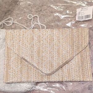 BCBG Woven Envelope Clutch